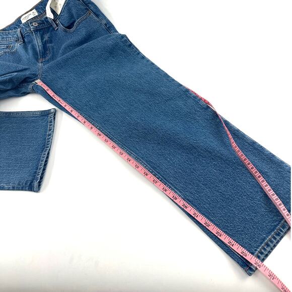 Abercrombie & Fitch Women's Dark Marble Mid Rise 90s Straight Jeans Size 30 - Picture 9 of 11